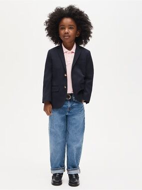 J.Crew Crewcuts Boys' Ludlow Two-Button Blazer in Navy Wool Blend Size 10